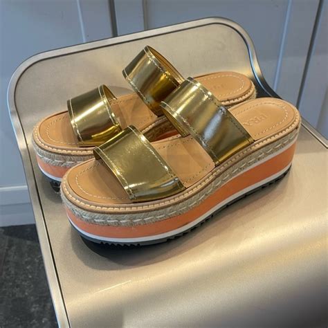 prada metallic leather creeper platform slides|prada puffy slides.